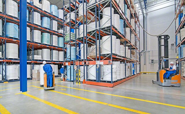 The Movirack racking optimizes EcoWipes' storage space