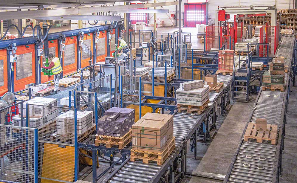 Conveyors streamline the movement of goods in the facility