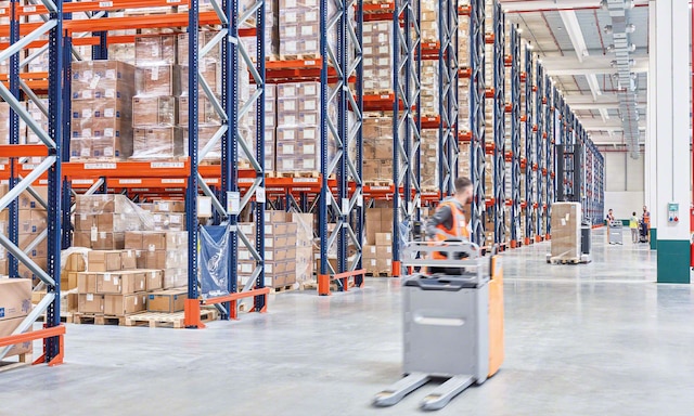 Warehouse of medical product manufacturer Medline in Italy