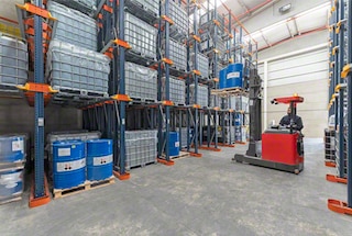 Drive-in racking reduces costs related to logistics floor space