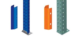 Column protectors safeguard drive-in racking posts against possible impacts