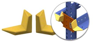 Pallet centering devices make it easier to insert the pallet into the drive-in storage rack