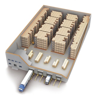 It is possible to combine drive-in and drive-through racking in the same warehouse