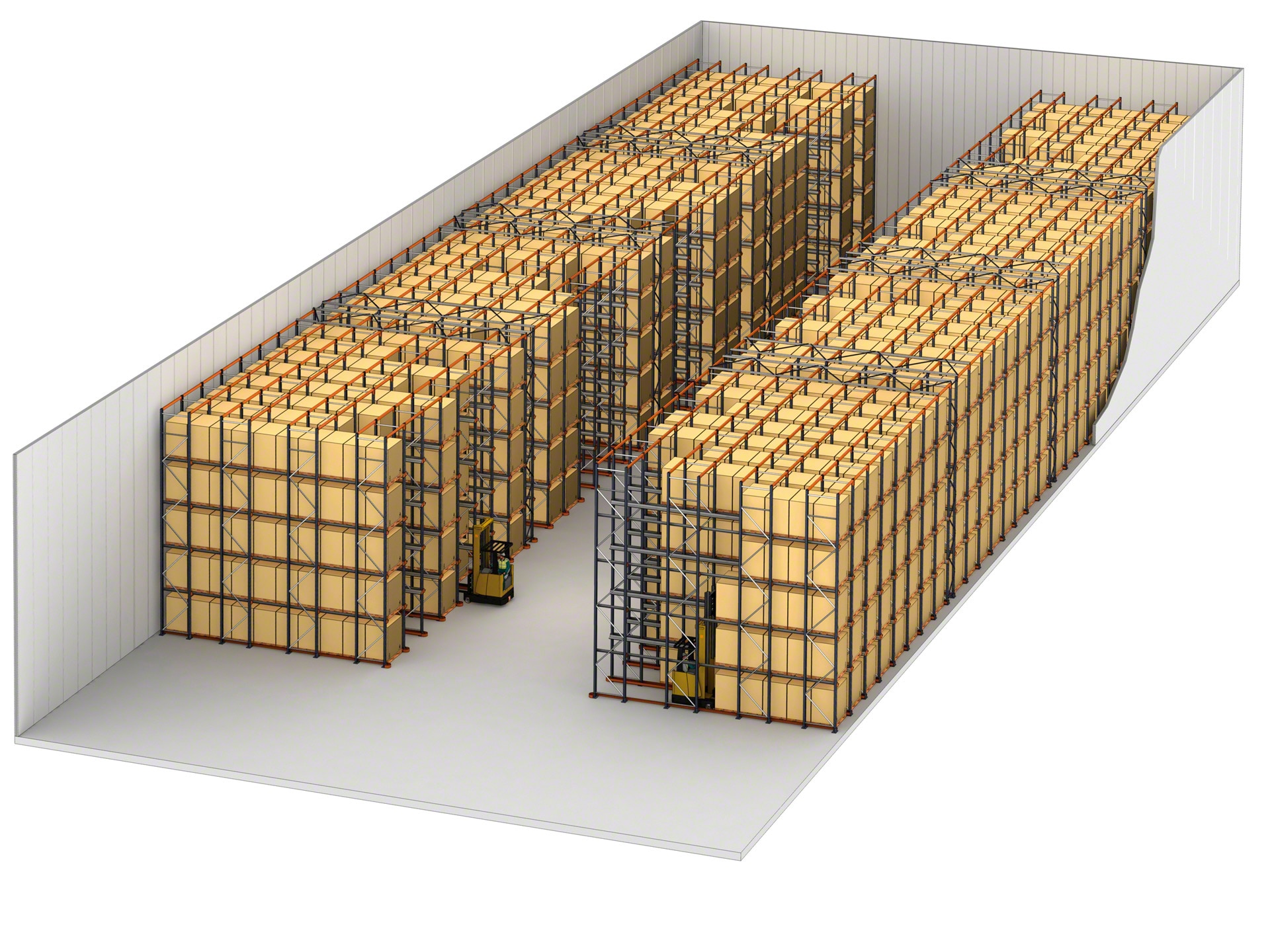 Drivein Drivethru Pallet Racks Interlake Mecalux