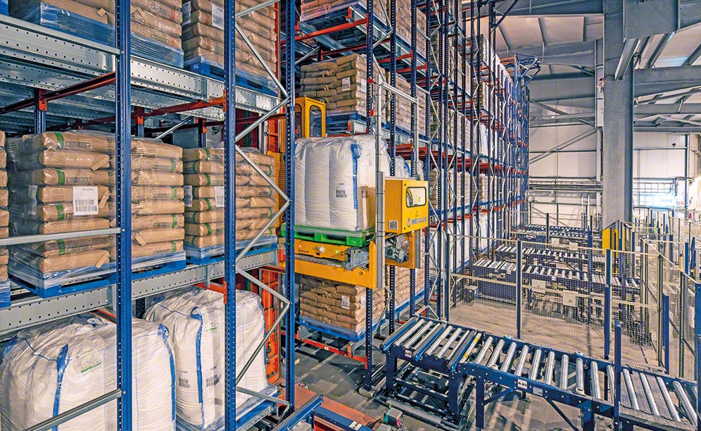 British Sugar has automated storage operations with automated stacker cranes for pallets