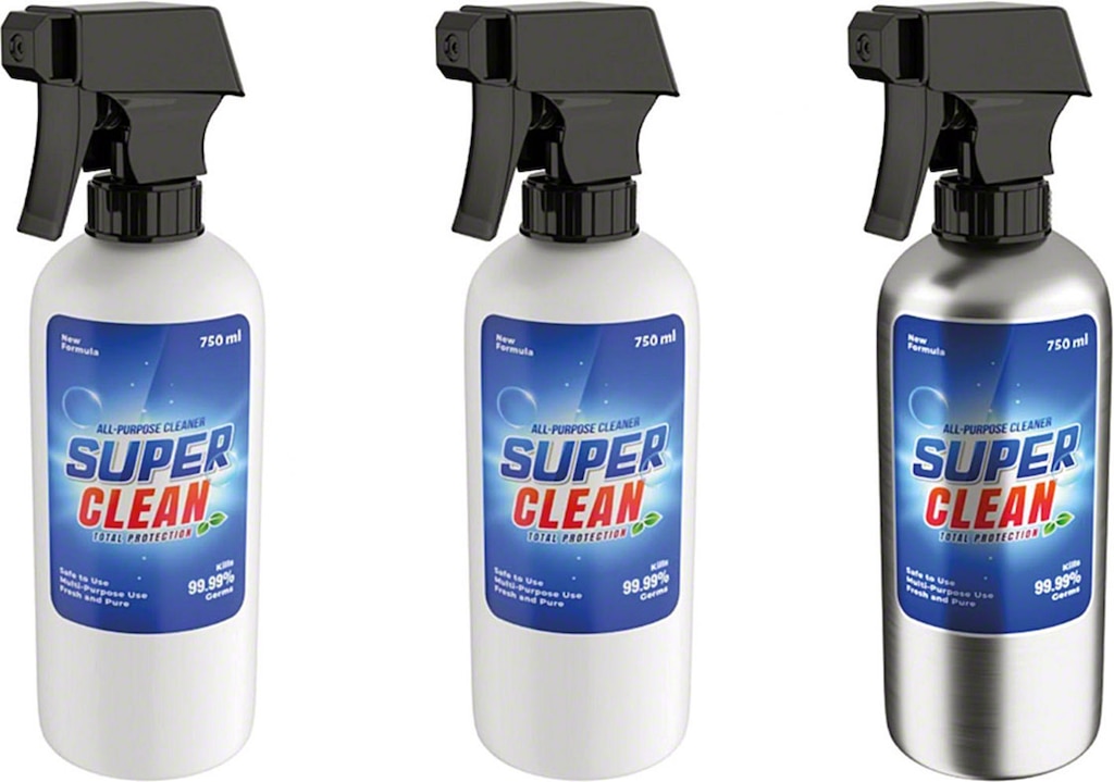 Study 1: Single-use plastic, reusable plastic, and reusable metal spray bottles