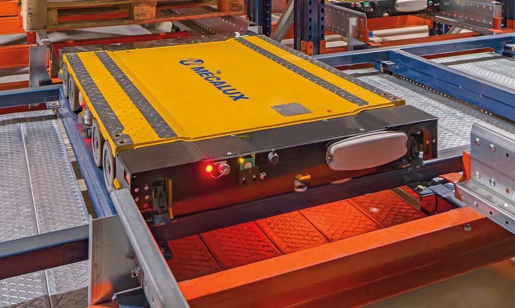 New automated GBS warehouse in France managing 650 specialty beer SKUs with the 4-Way Pallet Shuttle