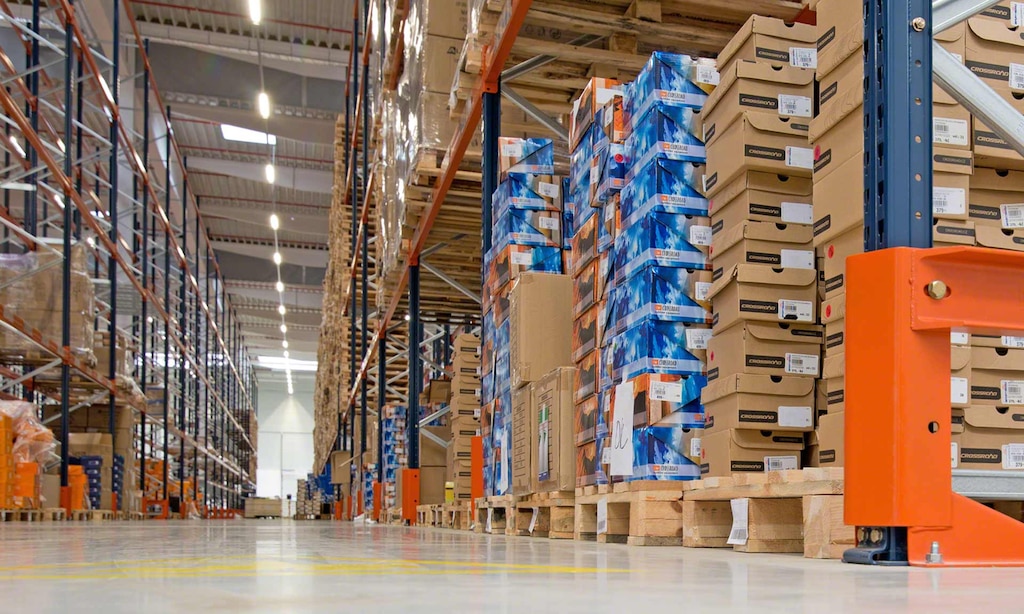 Sportisimo’s warehouse with pallet racks in Ostrava, Czech Republic