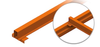 Fork clearance bar for selective pallet racking