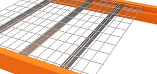 Wire mesh decking can be placed on pallet racks