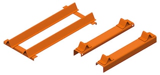 Drum coil bed and cradle for pallet racks