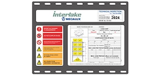 RMI sign on industrial pallet rack