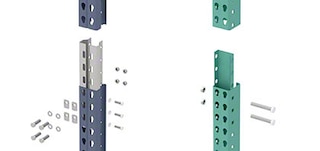 Frame splicing for pallet storage racks