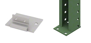 Standard pallet rack footplate for selective rack