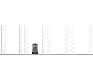 Single-deep pallet racking