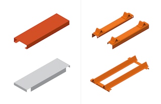 Shelves and drum supports for pallet racking