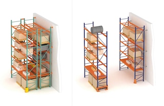 Selective pallet racking enables the storage of different types of unit loads