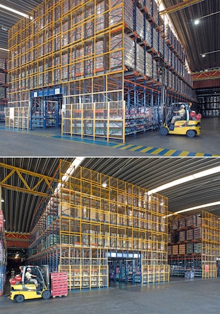 Pallet Shuttle can be combined with live storage for picking 