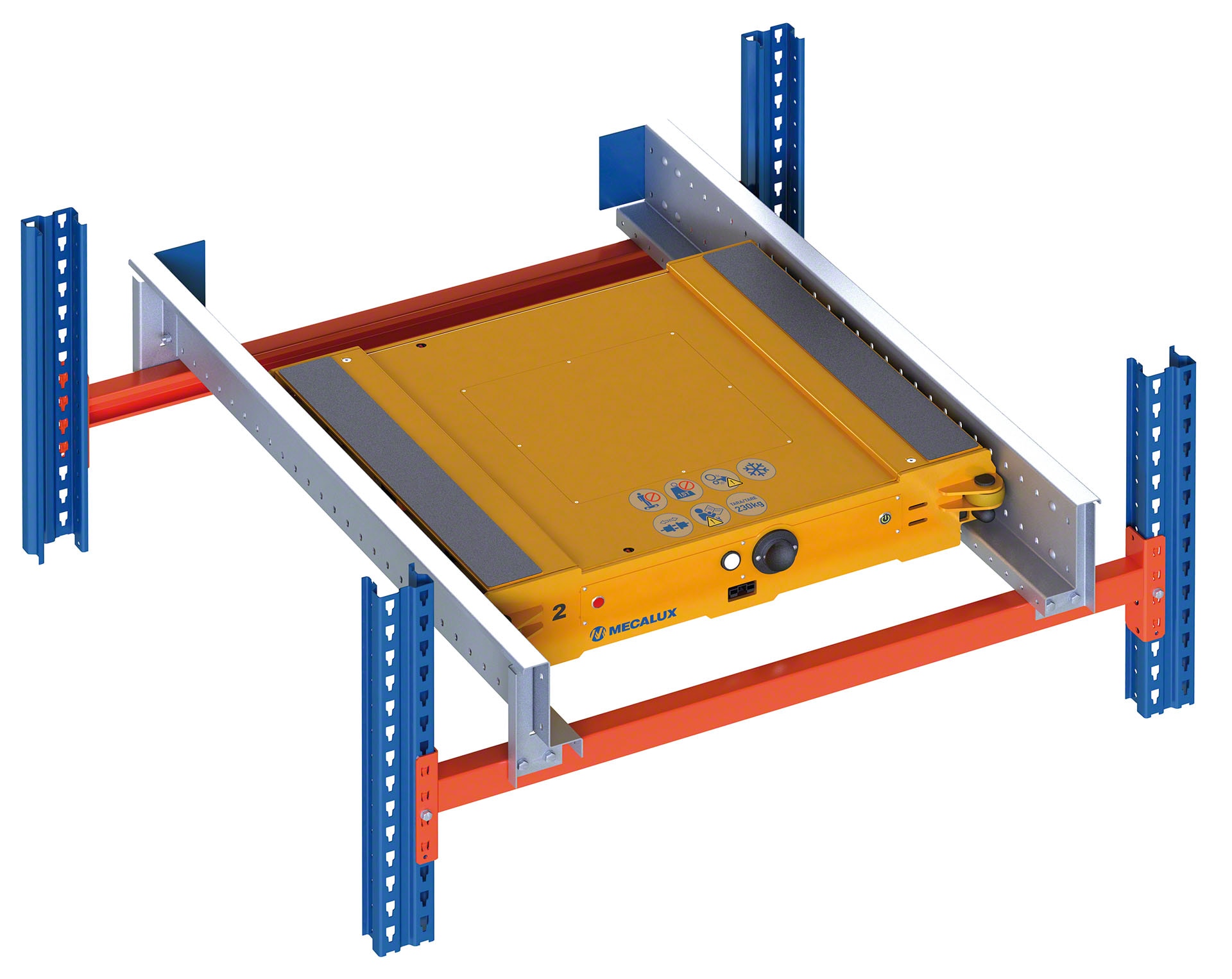 The storage channels must be adapted so that the Pallet Shuttle can be inserted into each lane