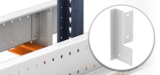 Pallet Shuttle racking internal rail support