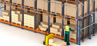Protection of picking aisles in Pallet Shuttle storage system