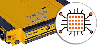 The radio shuttle unit has an integrated onboard PLC control system