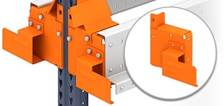 Shuttle racking external rail support