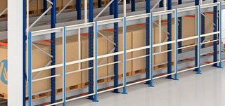 Pallet Shuttle storage system safety enclosures