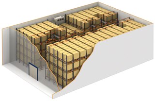 A shuttle racking system is an ideal solution for cold-storage warehouses