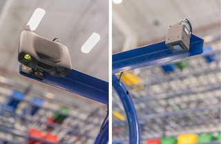 The vision system camera captures an image of the contents of the box