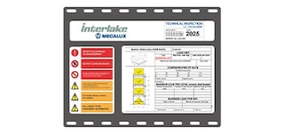 RMI sign for a push back rack