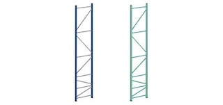 The frames of push back racks comprise uprights and struts