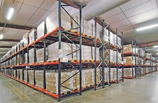 Push-back racking system boosts storage capacity