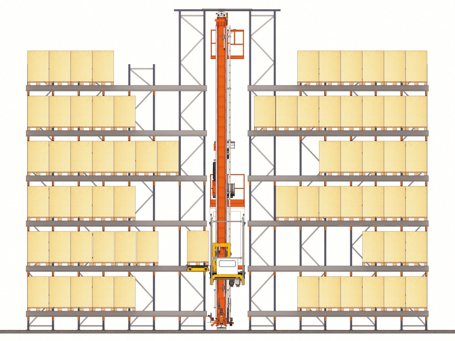 Drive-in warehouses also support automation: Pallet Shuttle or stacker cranes can be included, among other elements