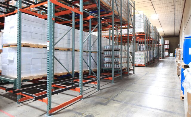 Example of Push-Back Racking for Desert Depot’s Warehouse - Interlake ...