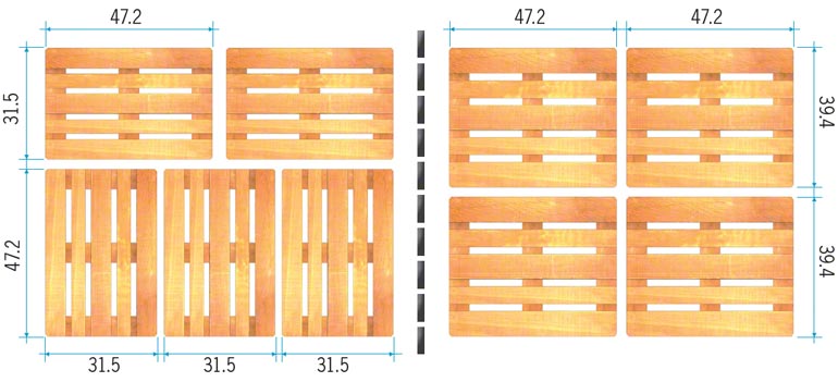 100x lichtgewicht pallet 80x60 kunststof pallet in 1/2 europallets maat
